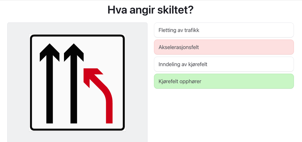 Bil teori klasse B teoriprøve og øving
