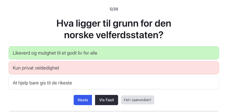 Samfunnskunnskapsprøven øvingsoppgaver