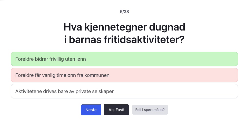 Samfunnskunnskapsprøven øvingsoppgaver