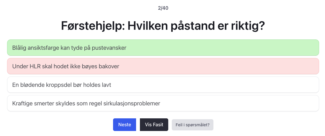 Motorsykkel teori klasse A A1 A2 test