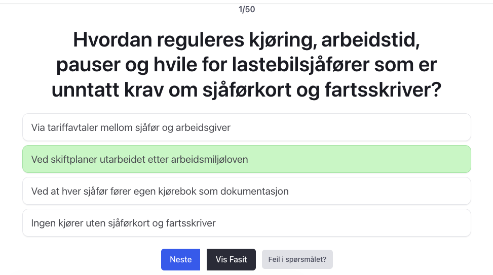 YSK grunnkurs gods teoriprøveøving