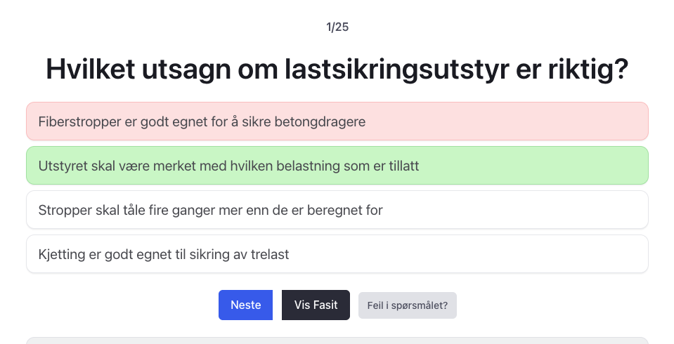 YSK gods etterutdanning teoriprøve