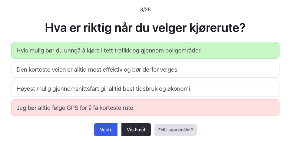 YSK gods etterutdanning teoriprøve