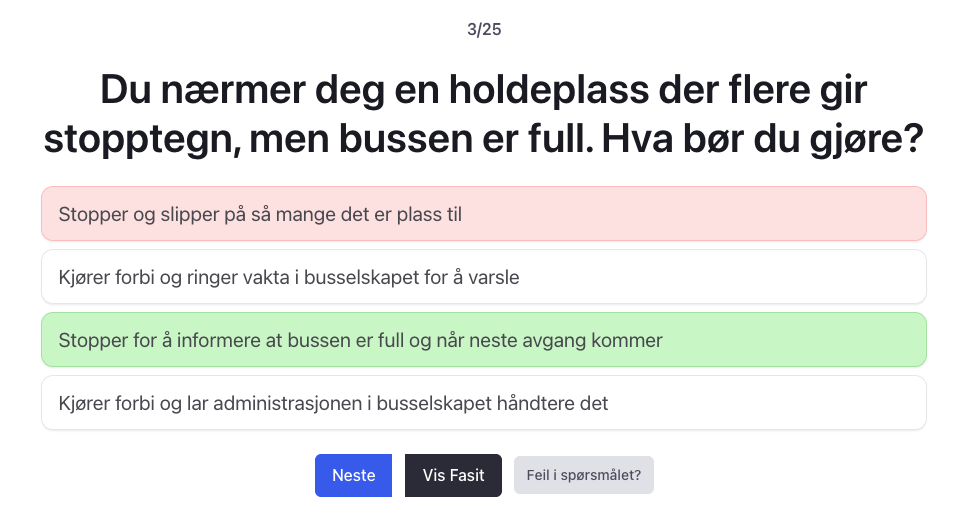 YSK persontransport teoriprøve og øving